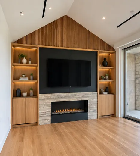 Austin Country Club residence, living room