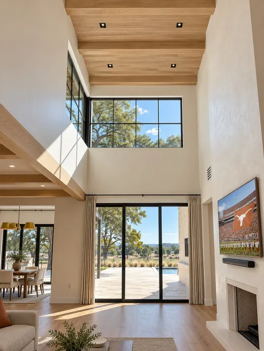 Double-height living room (concept rendering)